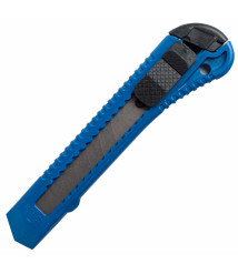 Cuțit de cancelarie JOBMAX, 18 mm, carcasă din plastic, albastru